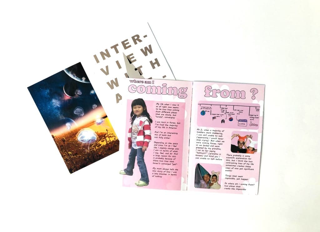 two student digital design zines