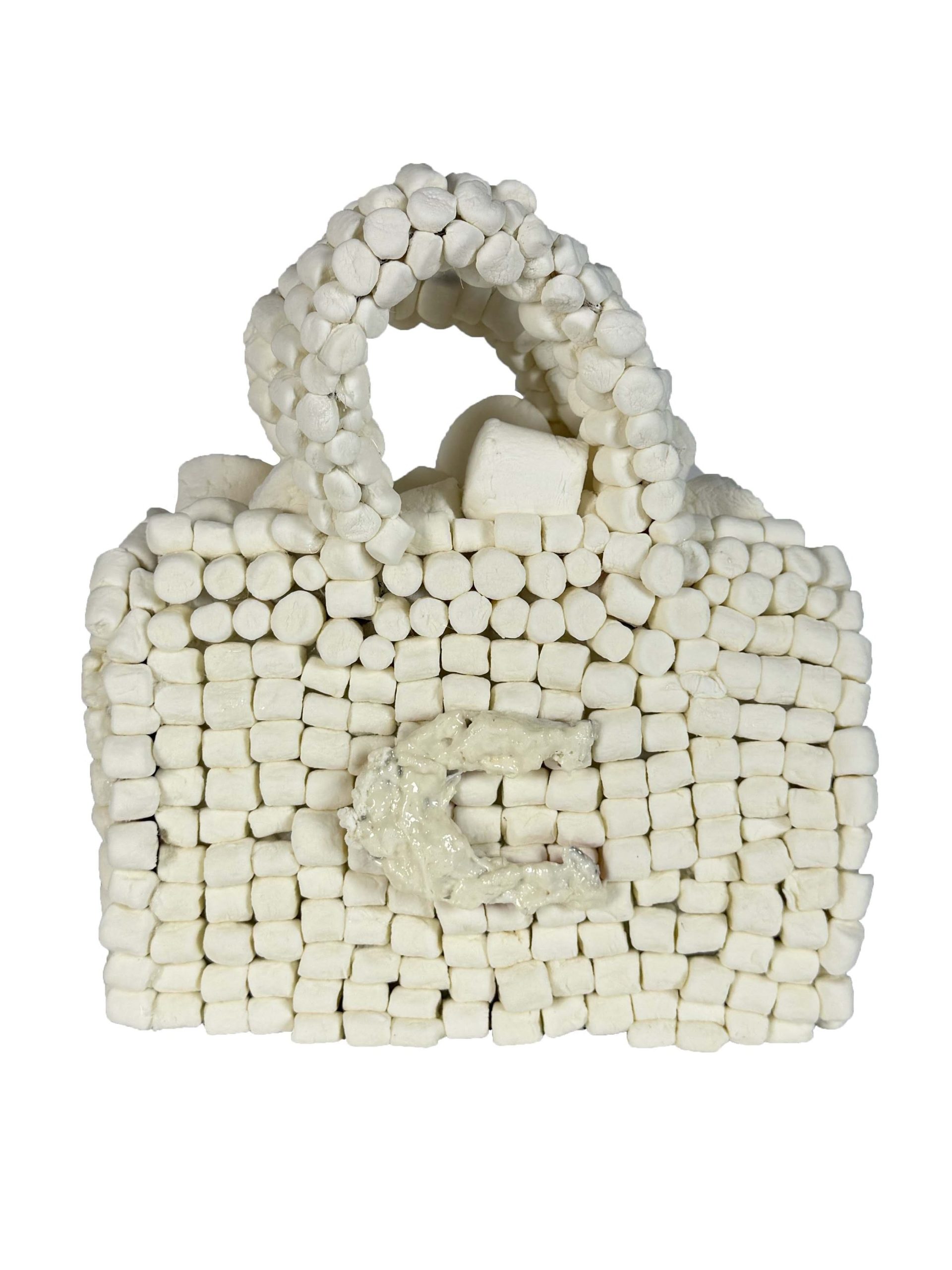 purse made of marshmallows 