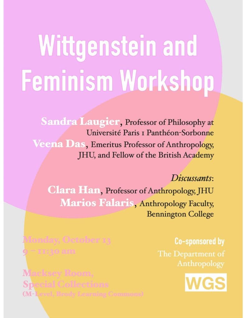 Wittgenstein and Feminism Workshop Poster