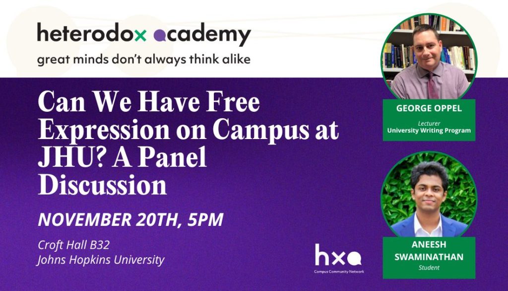 Heterodox academy, event flyer