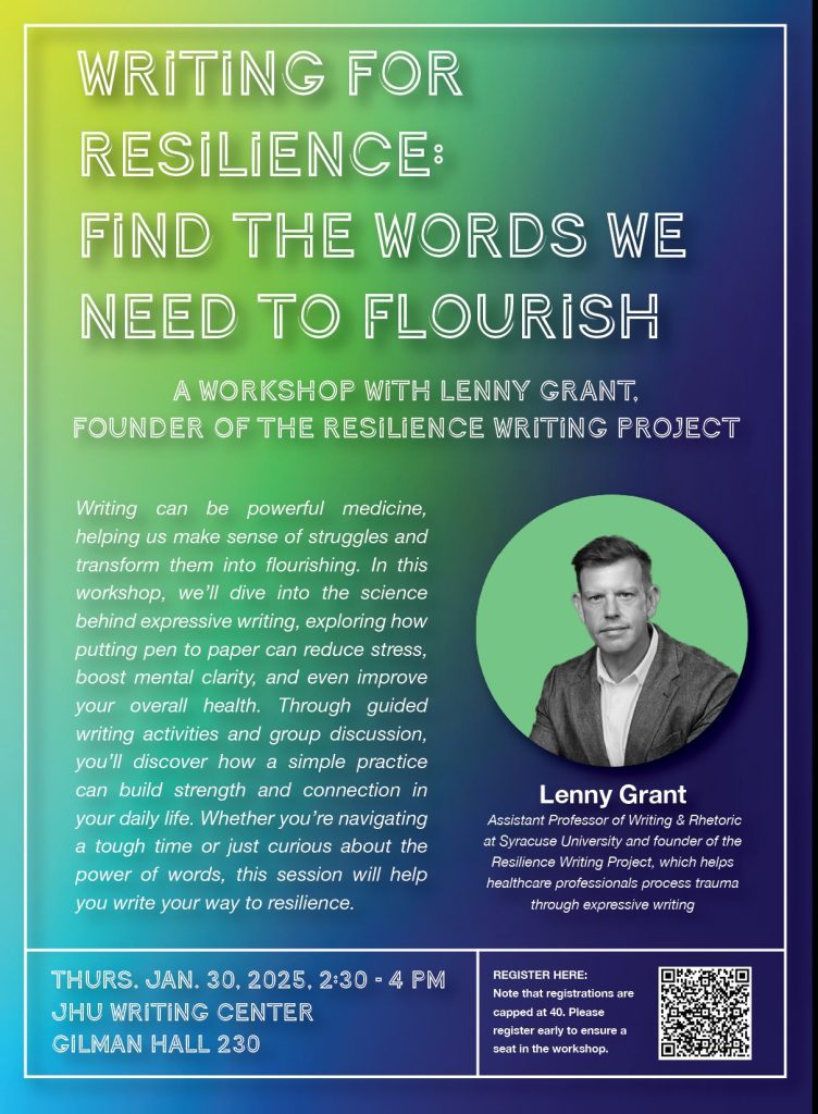 Writing for Resilience flyer