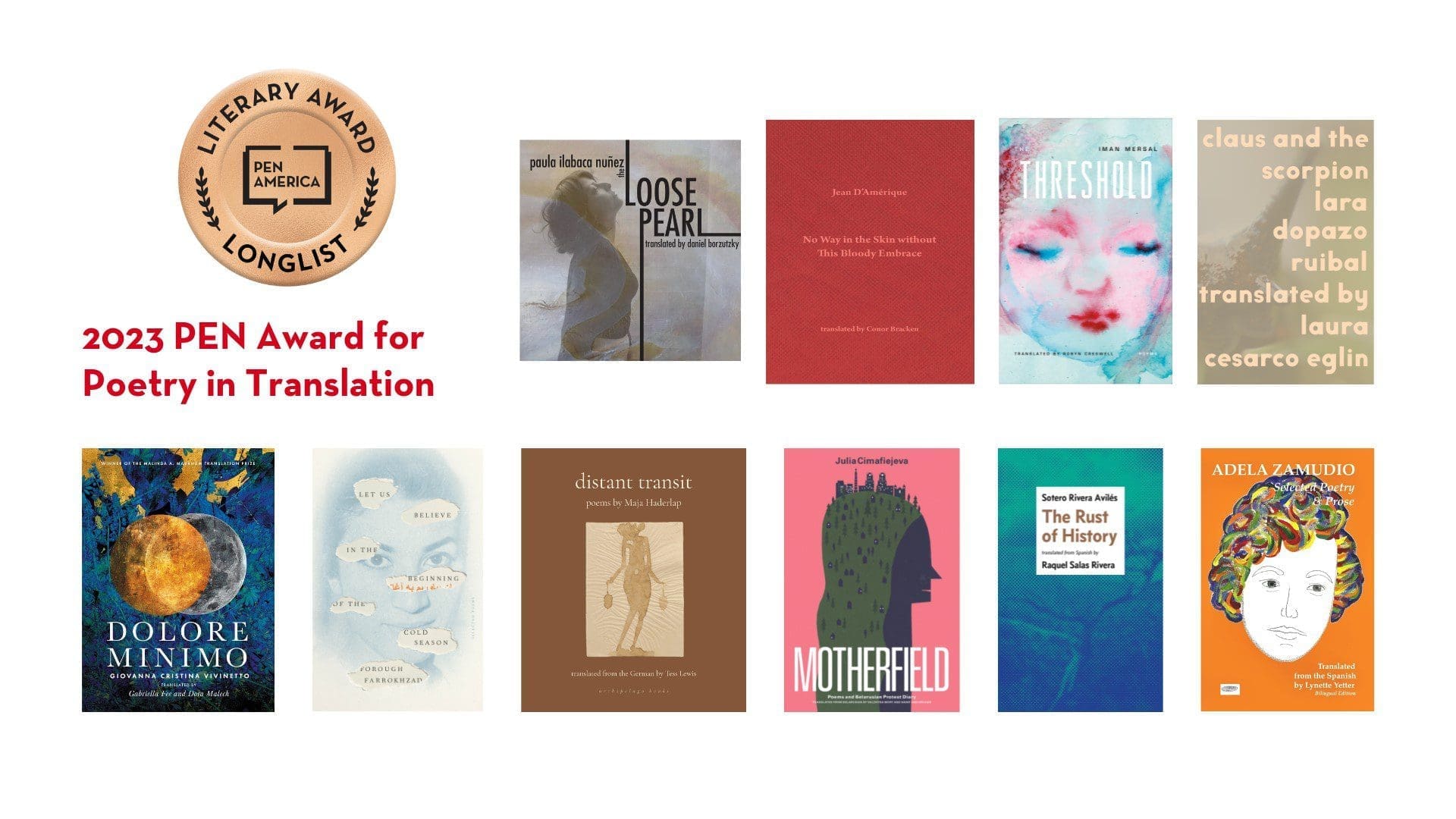 Dora Malech and Gabriella Fee’s Translation Among PEN America Literary Award Longlists