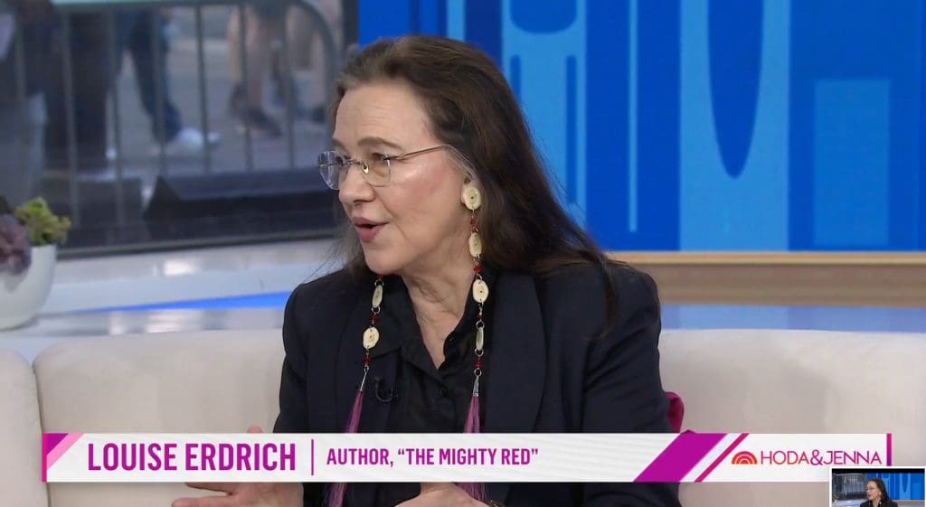 Novelist Louise Erdrich on NBC's "Today" Show, discussing her book THE MIGHTY RED